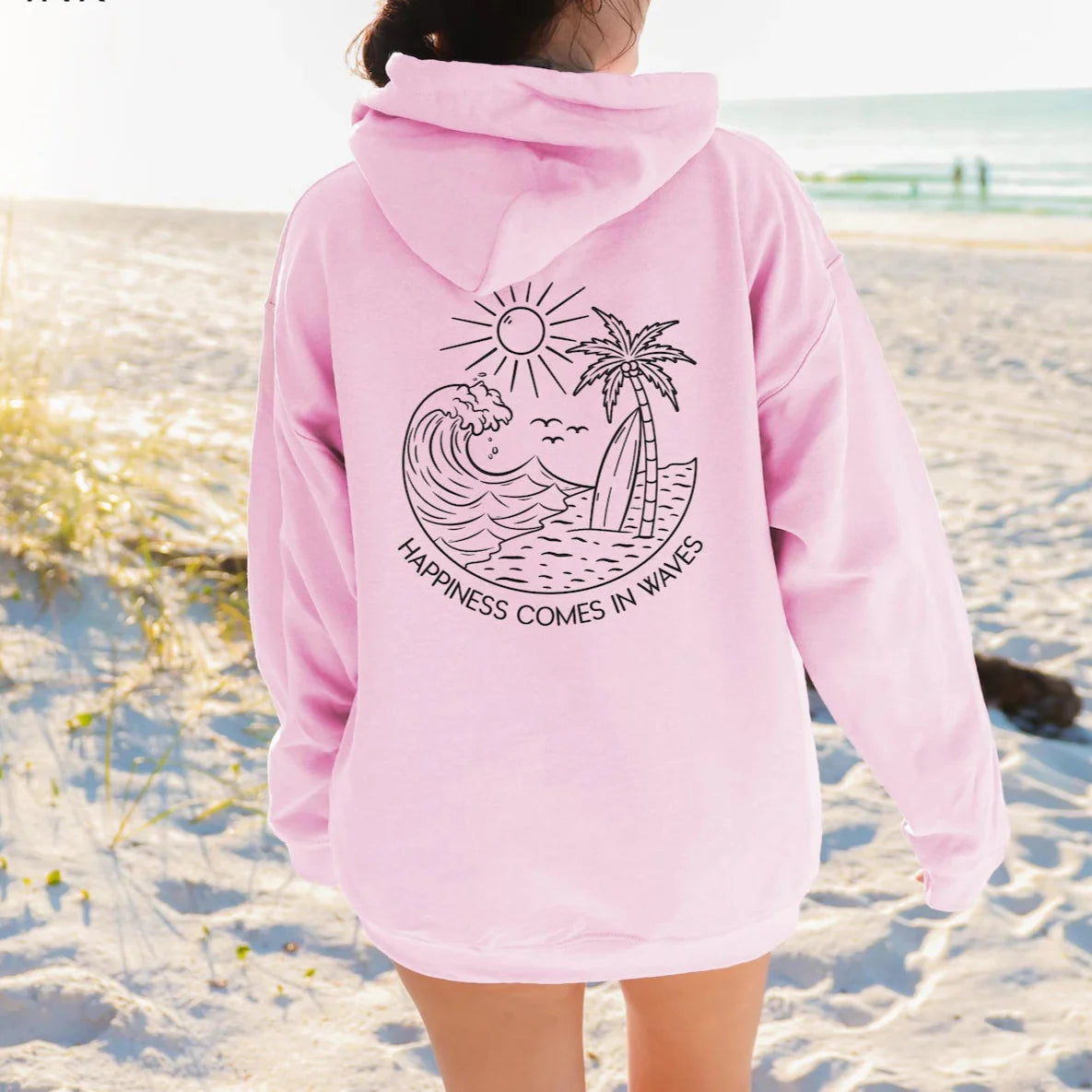 Happiness Comes In Waves Hoodie
