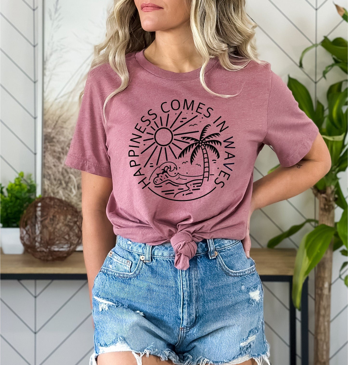 Happiness Comes In Waves Tee V2