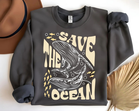 Retro Save The Ocean Sweater