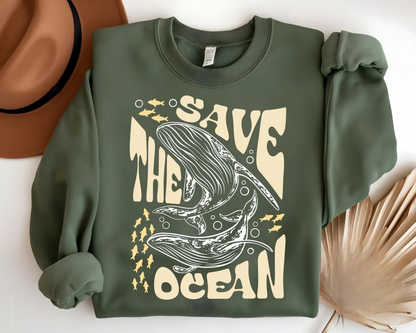 Retro Save The Ocean Sweater