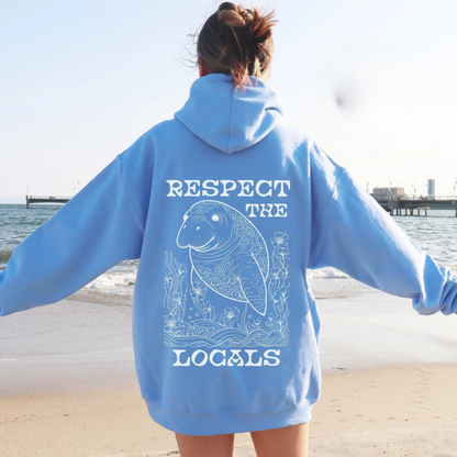 Respect The Locals Manatee Hoodie V5