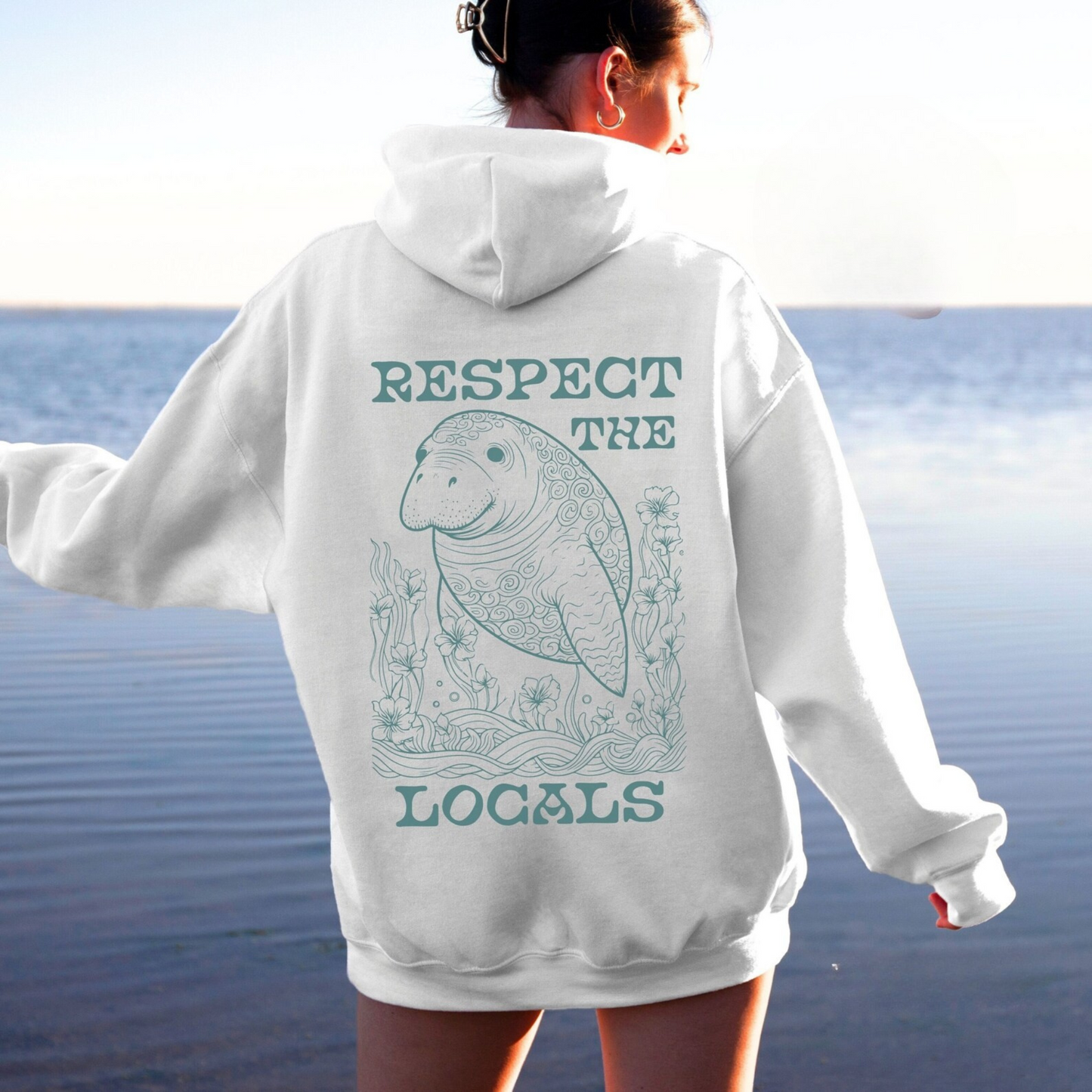 Respect The Locals Manatee Hoodie V5