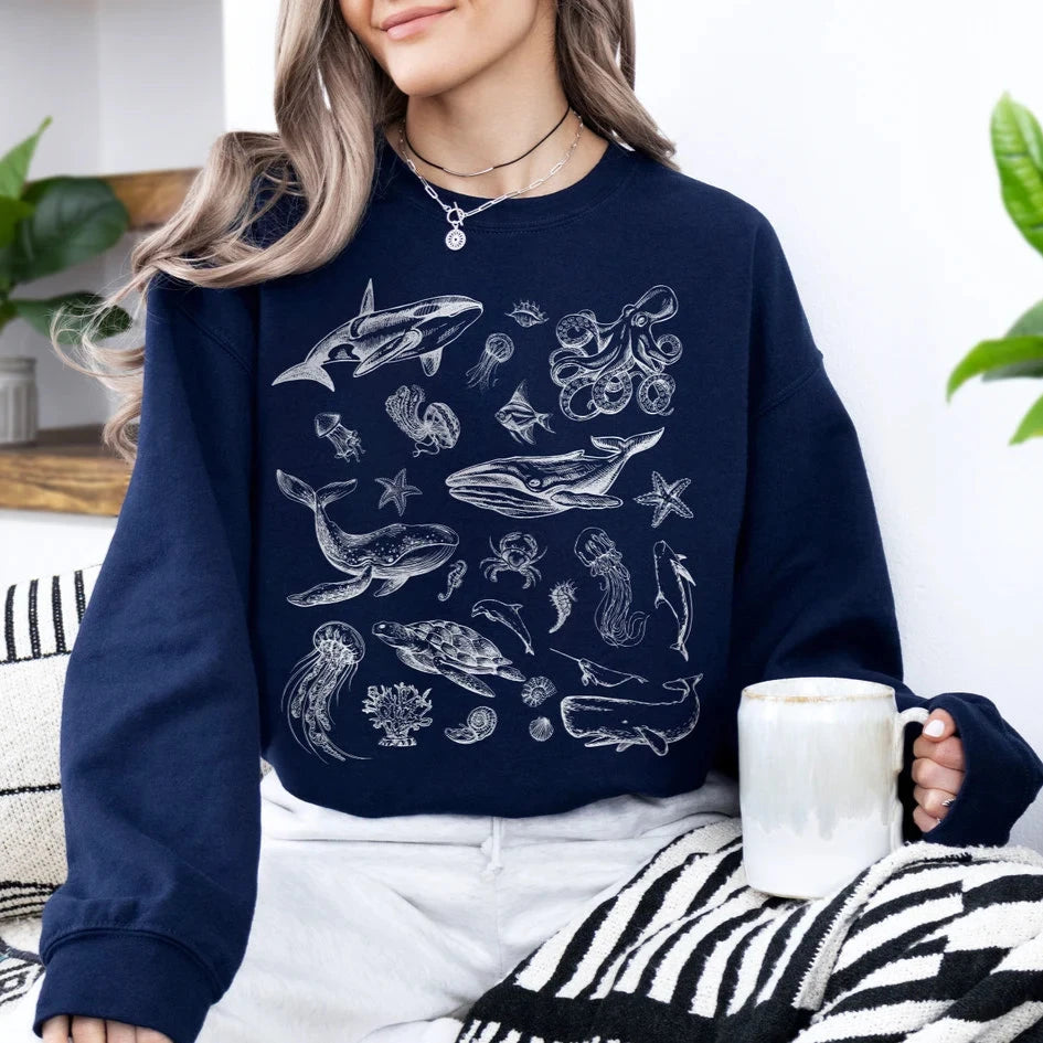 Vintage Sea Animal Sweater