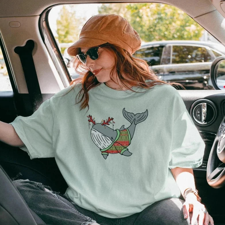 Whale Christmas T-Shirt