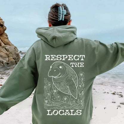 Respect The Locals Manatee Hoodie V5