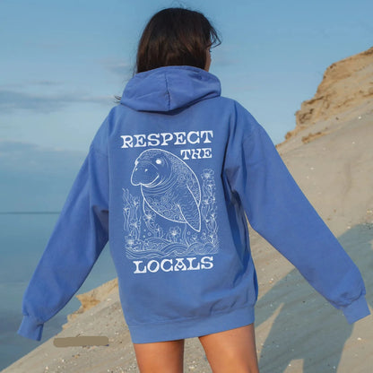 Respect The Locals Manatee Hoodie V3