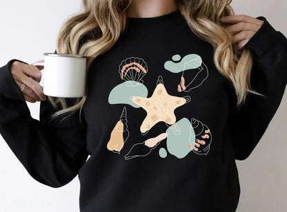 Sea Shells Graphic Sweater