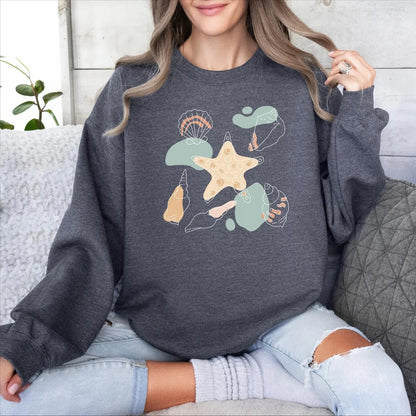 Sea Shells Graphic Sweater