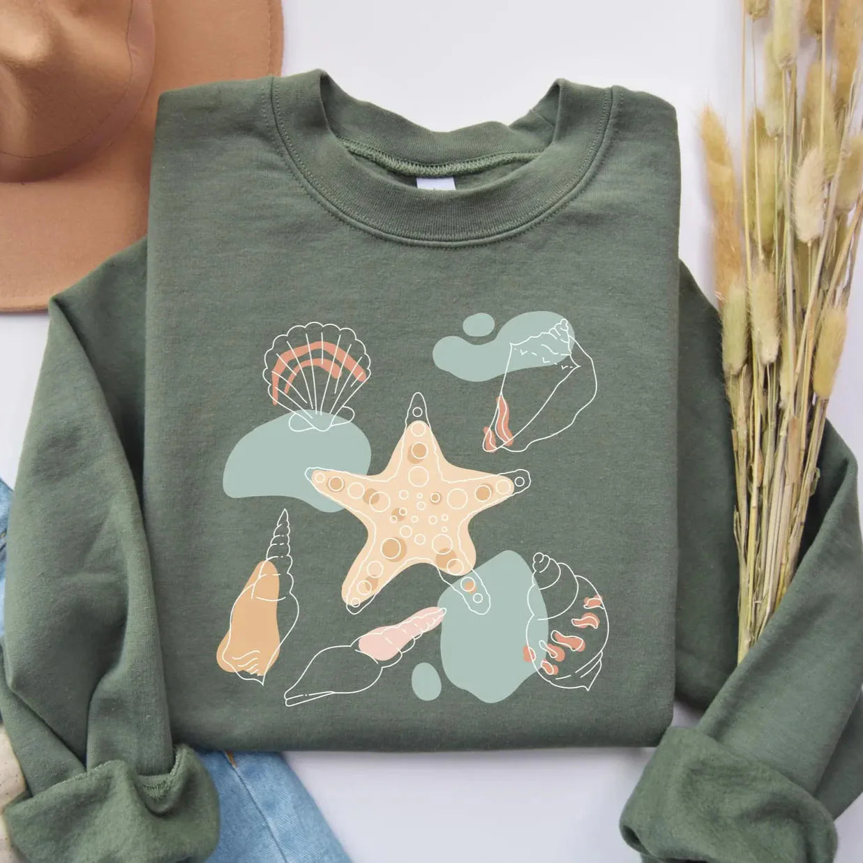 Sea Shells Graphic Sweater