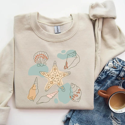 Sea Shells Graphic Sweater