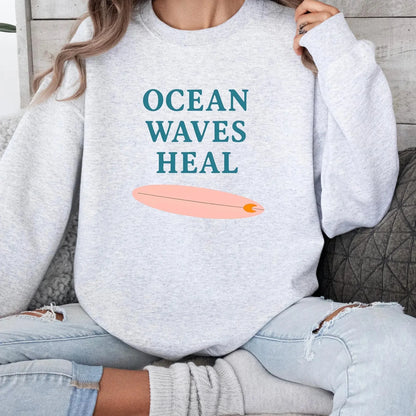 Ocean Waves Heal Sweater