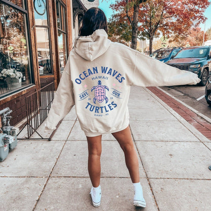 Ocean Wave Turtle Hoodie