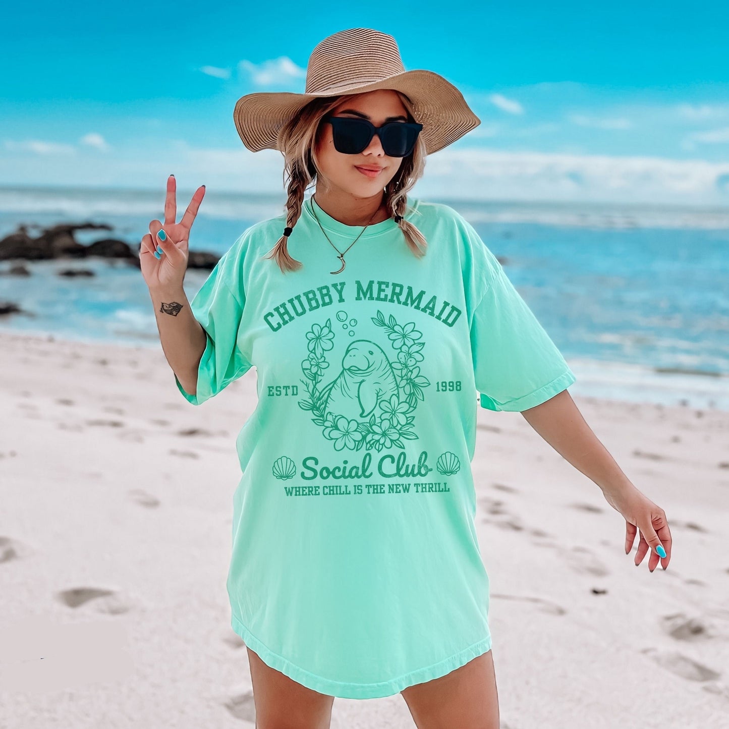 Chubby Mermaid Social Club Tee