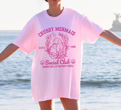 Chubby Mermaid Social Club Tee