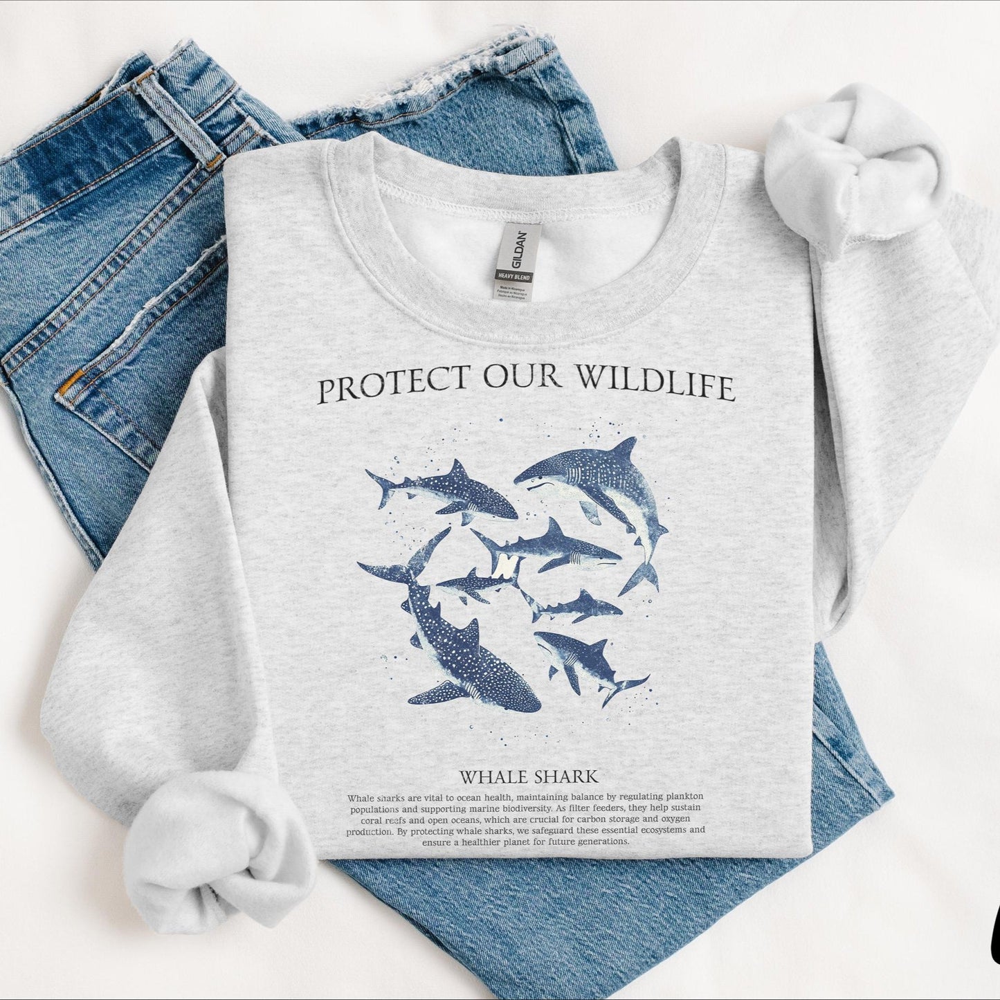 Protect Our Wildlife Shark Sweater