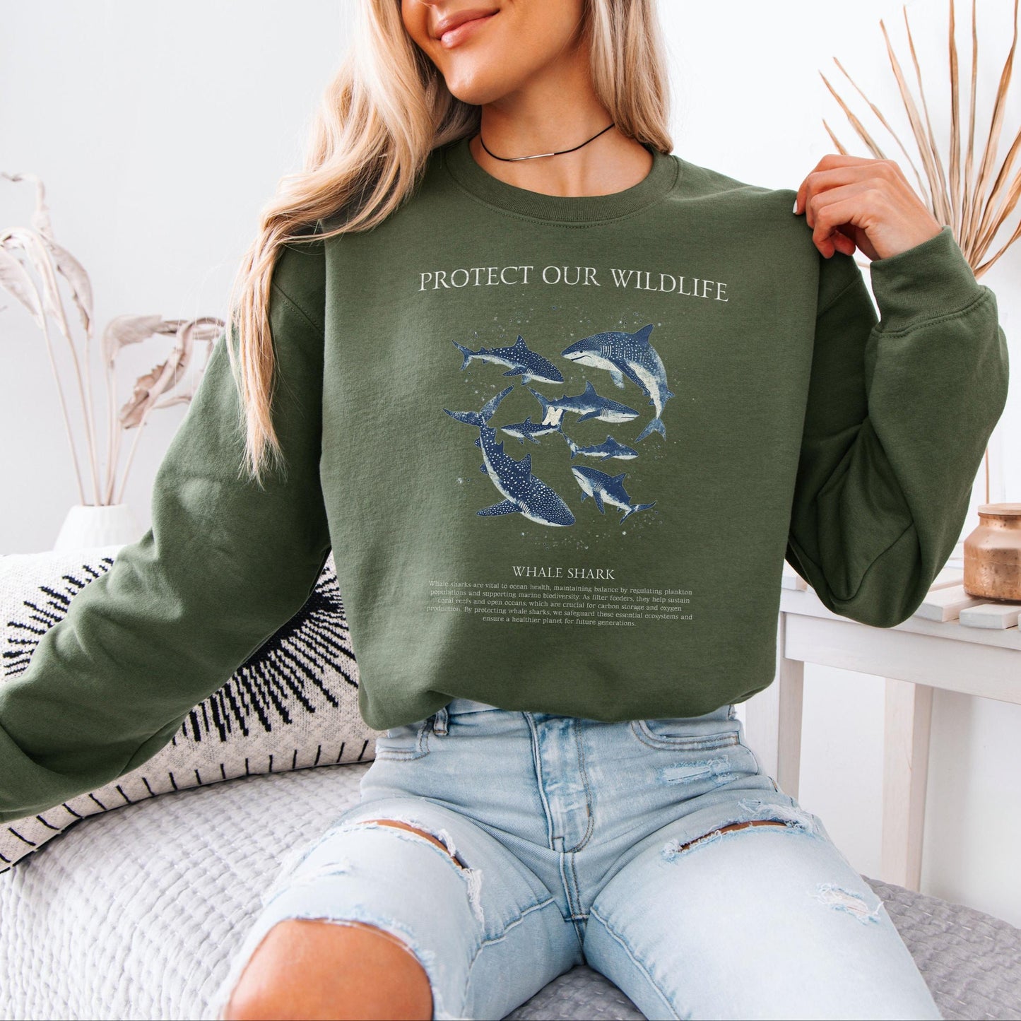 Protect Our Wildlife Shark Sweater