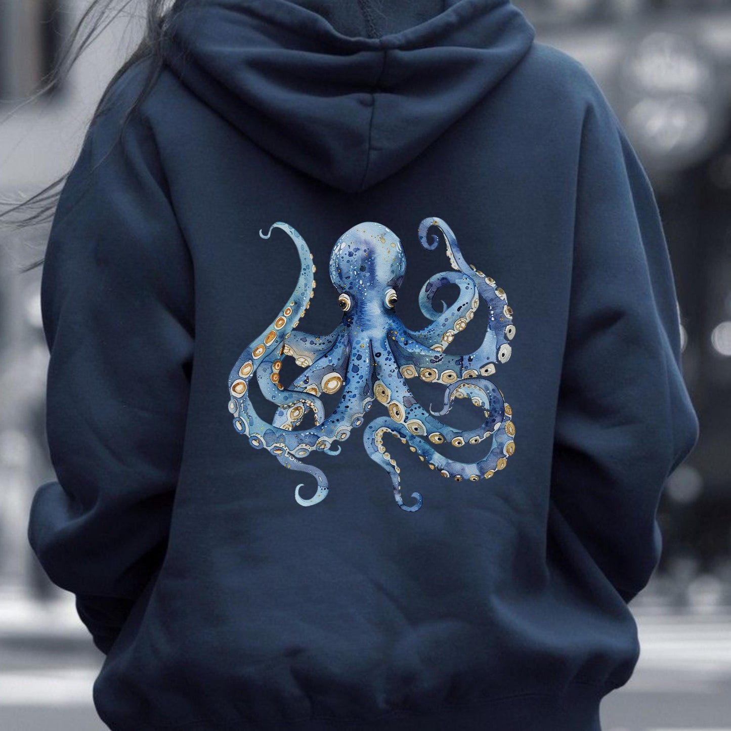 Watercolour Octopus Hoodie
