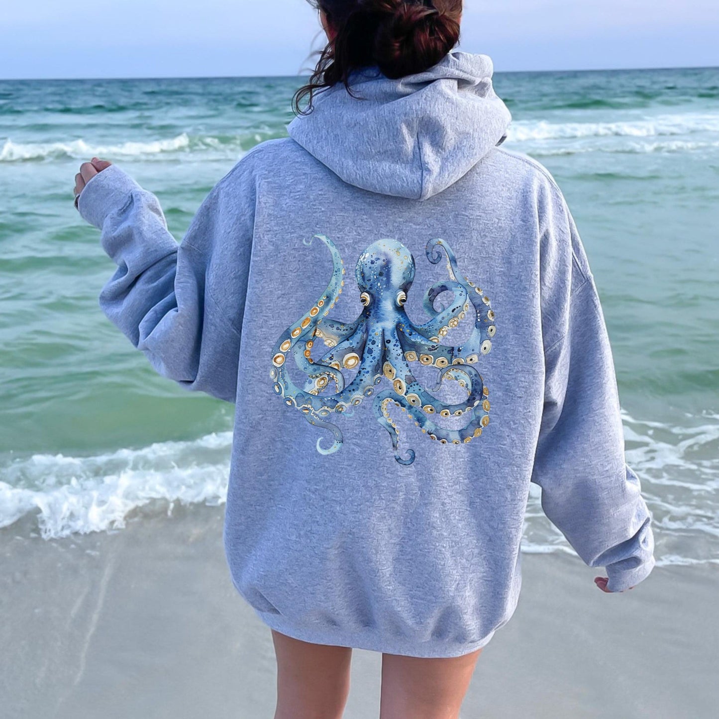Watercolour Octopus Hoodie