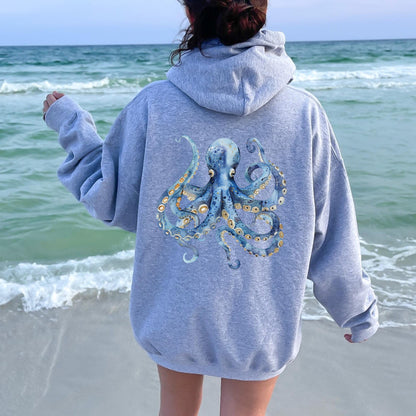 Watercolour Octopus Hoodie