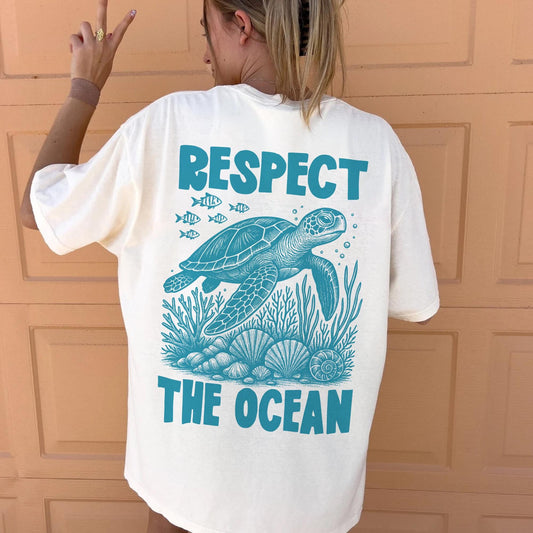 Respect The Ocean Turtle Tee