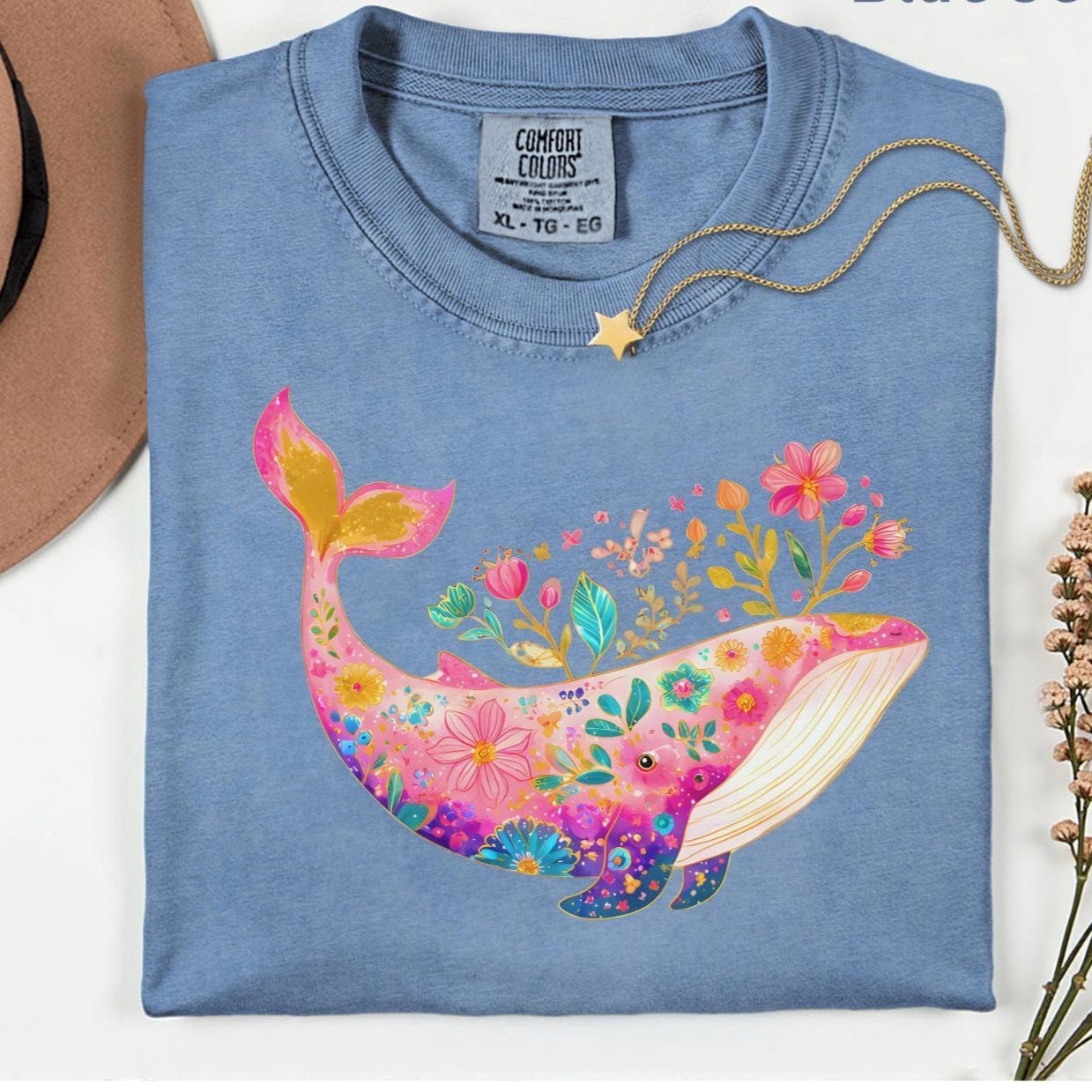 Floral Whale Tee