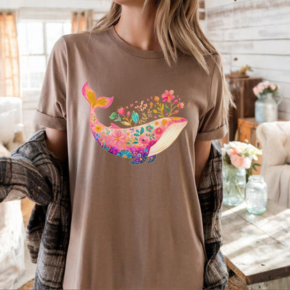 Floral Whale Tee