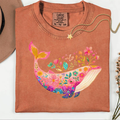 Floral Whale Tee